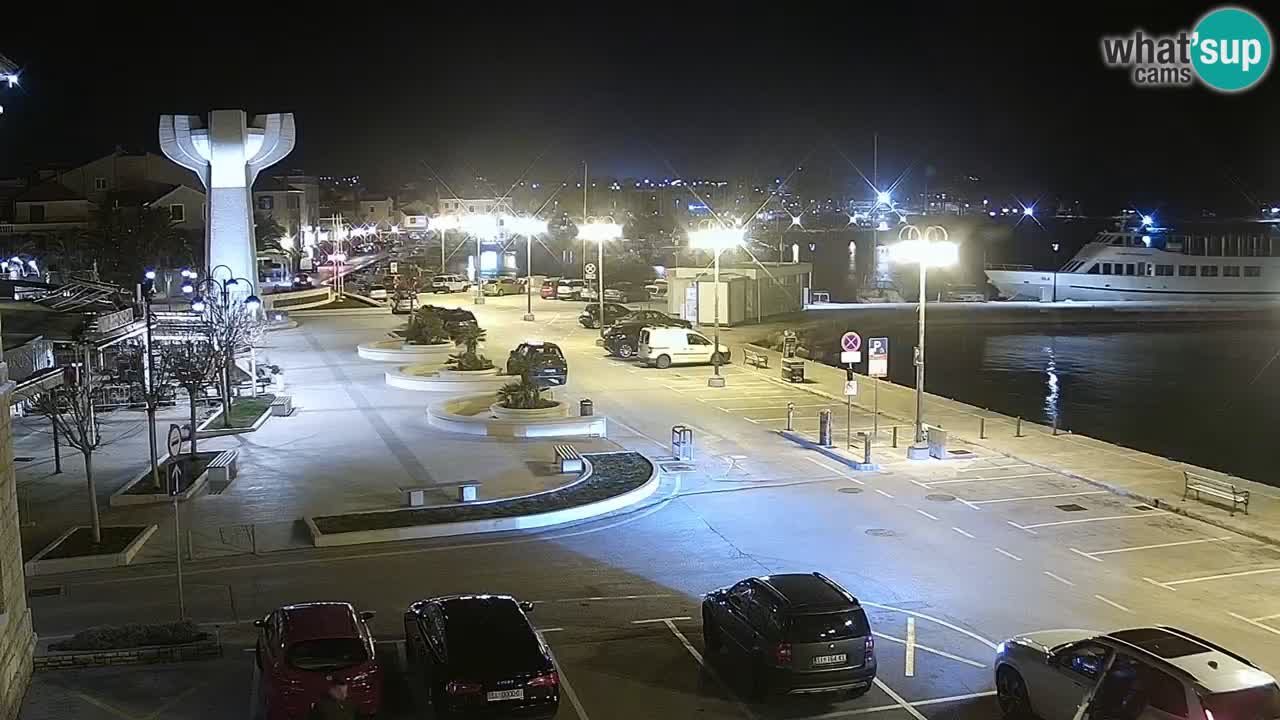 Vodice Live webcam – marina and  seafront