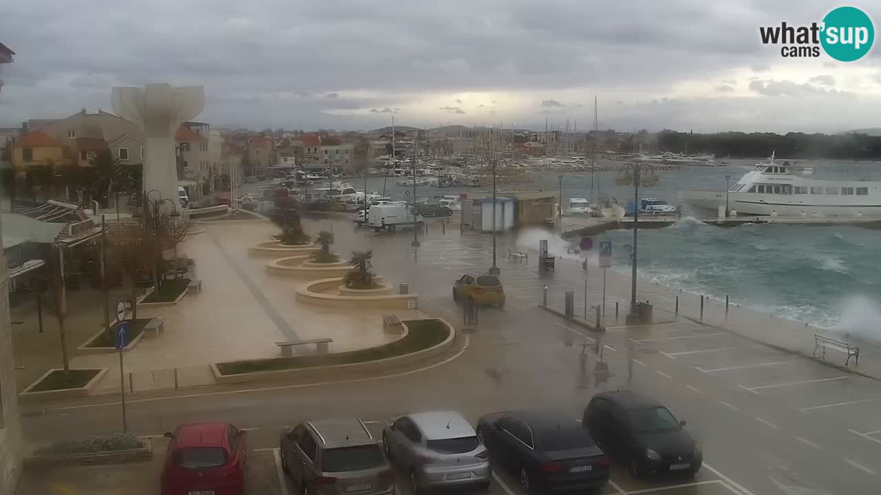 Vodice Live webcam – marina and  seafront