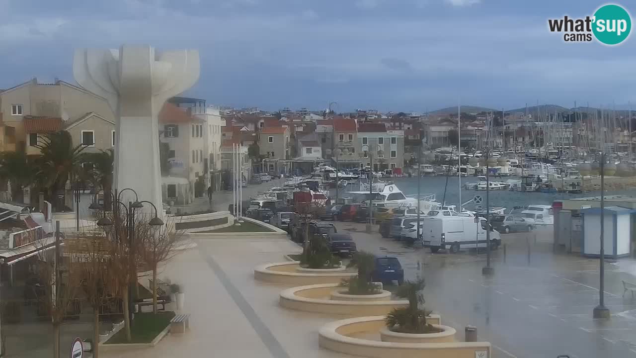 Vodice Live webcam – marina and  seafront