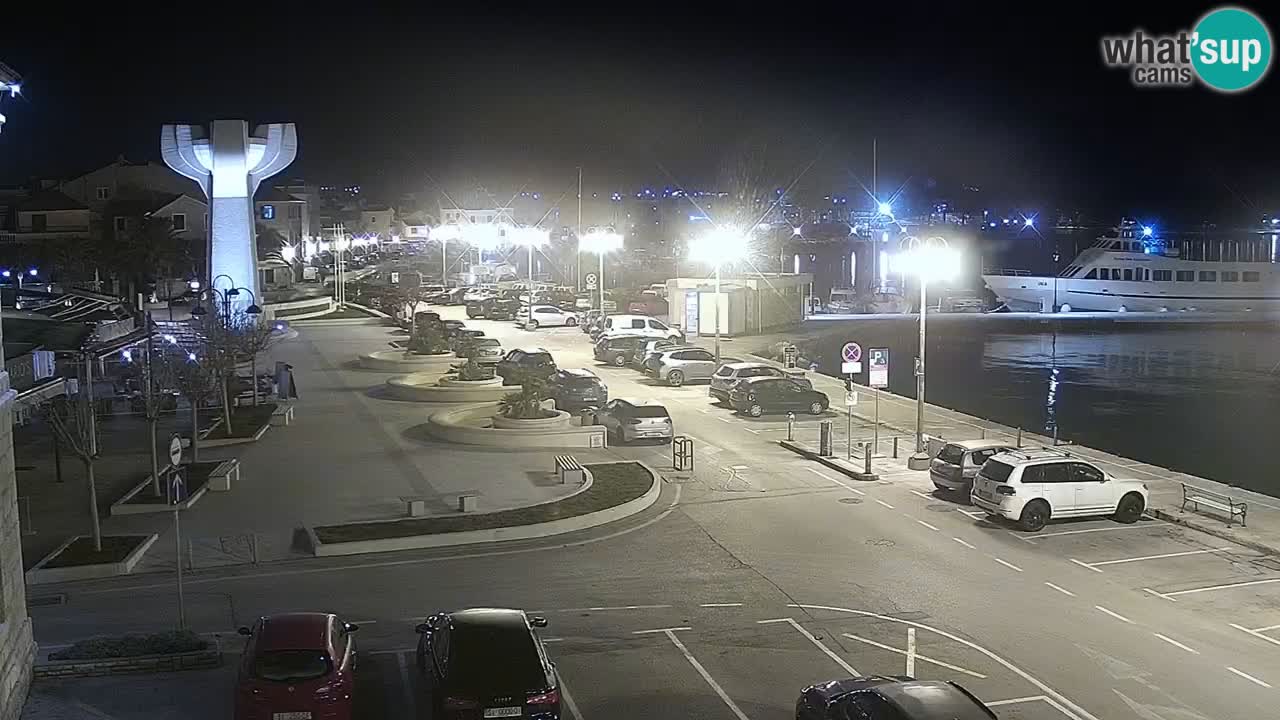 Vodice Live webcam – marina and  seafront