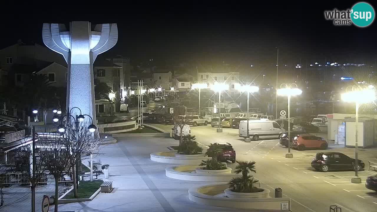Vodice Live webcam – marina and  seafront