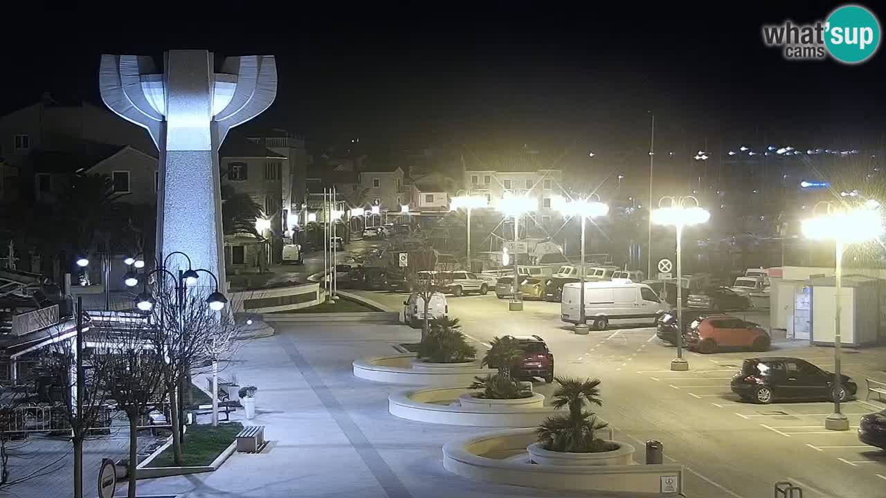 Vodice Live webcam – marina and  seafront