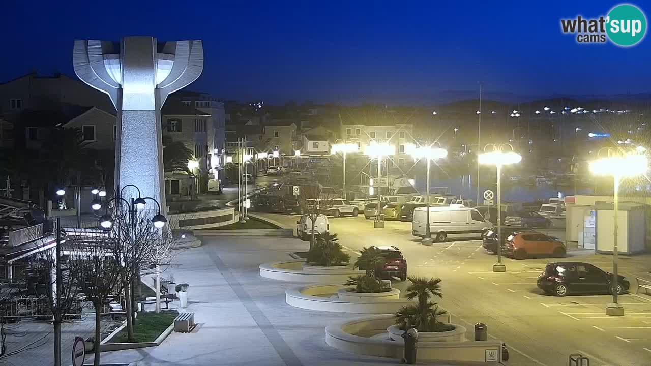 Vodice Live webcam – marina and  seafront