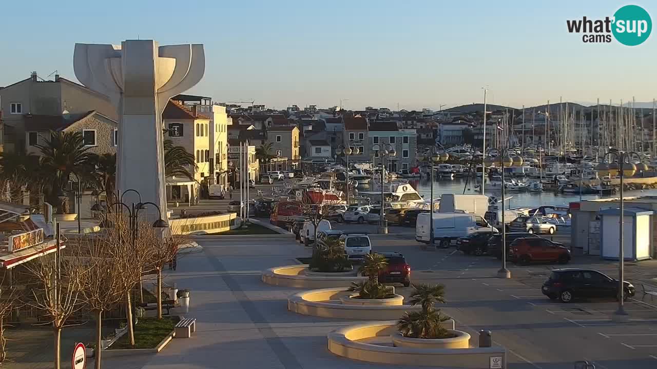 Vodice Live webcam – marina and  seafront