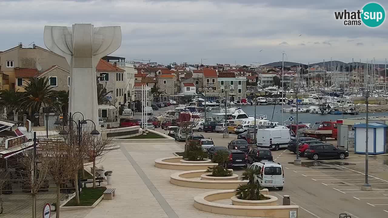 Vodice Live webcam – marina and  seafront