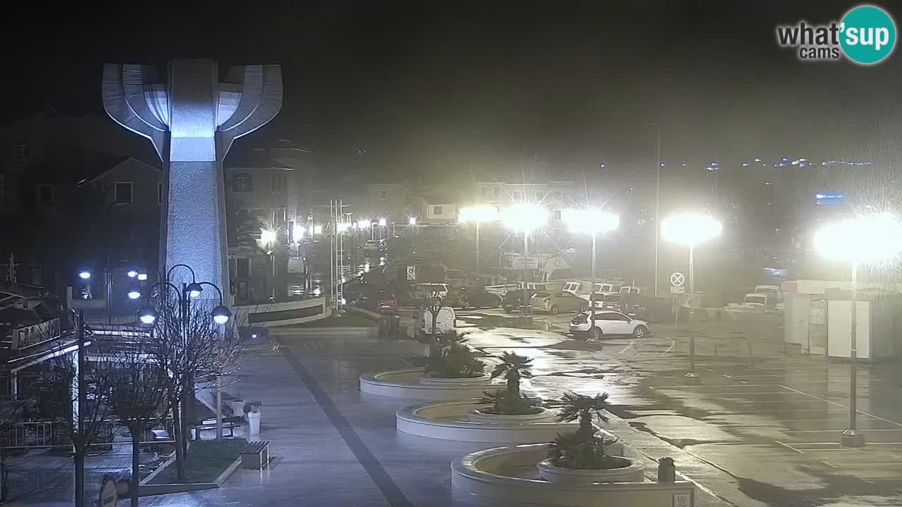 Vodice Live webcam – marina and  seafront