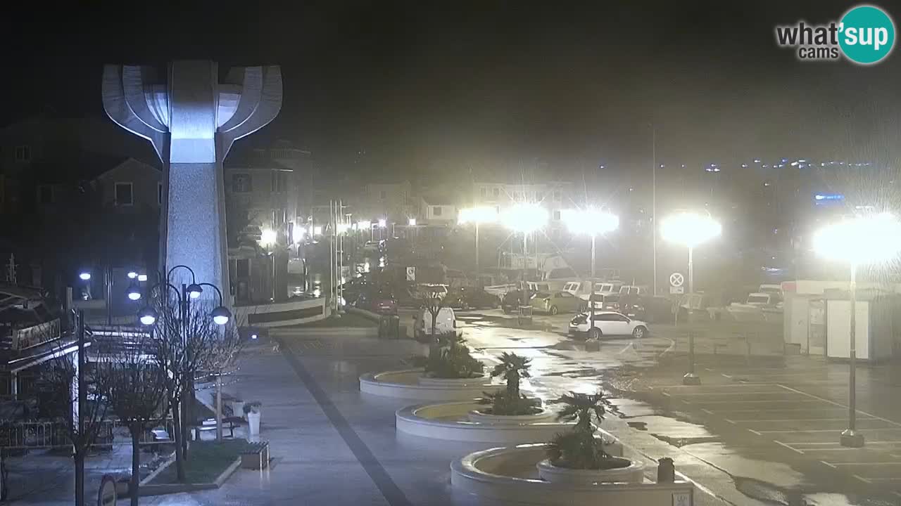 Vodice Live webcam – marina and  seafront