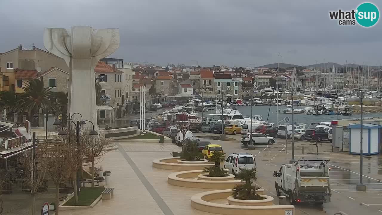 Vodice Live webcam – marina and  seafront