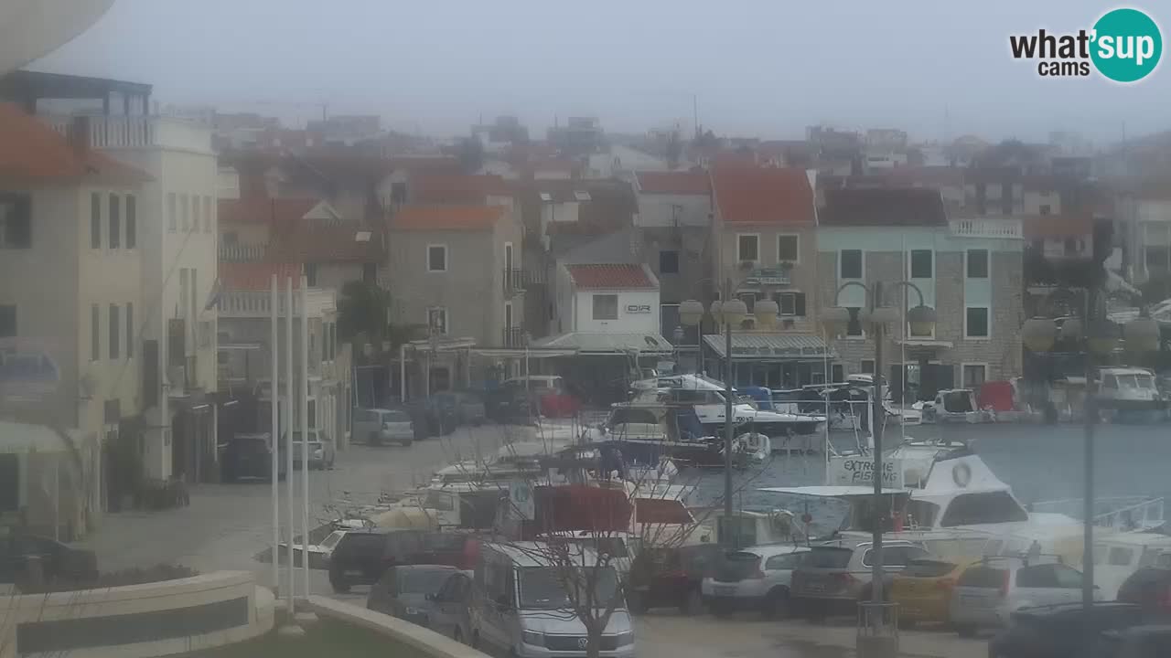 Vodice Live webcam – marina and  seafront