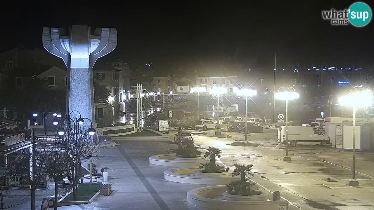 Vodice Live webcam – marina and  seafront