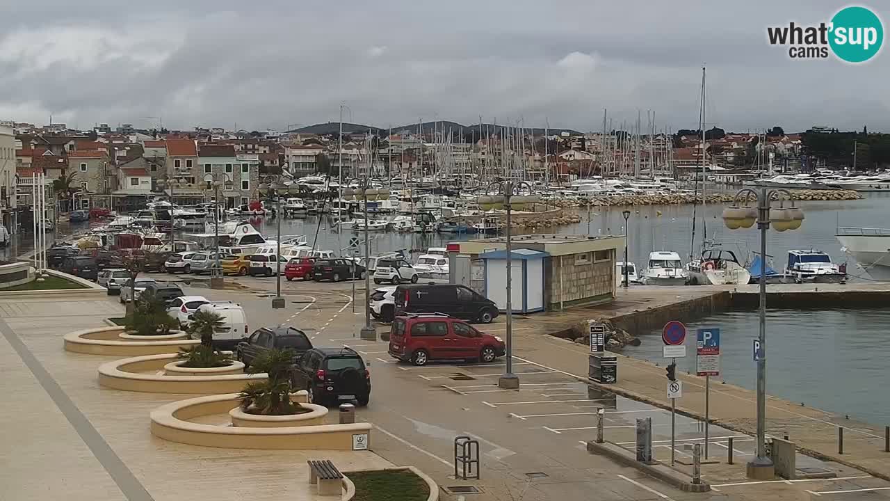 Vodice Live webcam – marina and  seafront