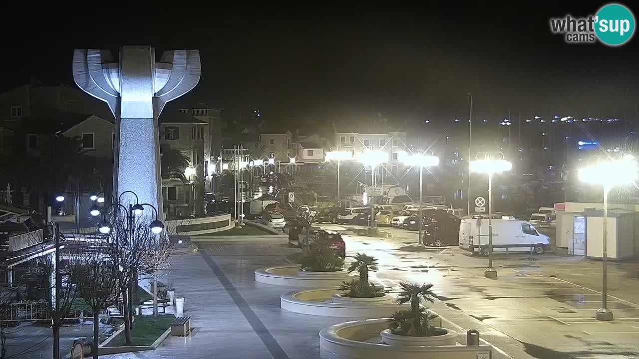 Vodice Live webcam – marina and  seafront
