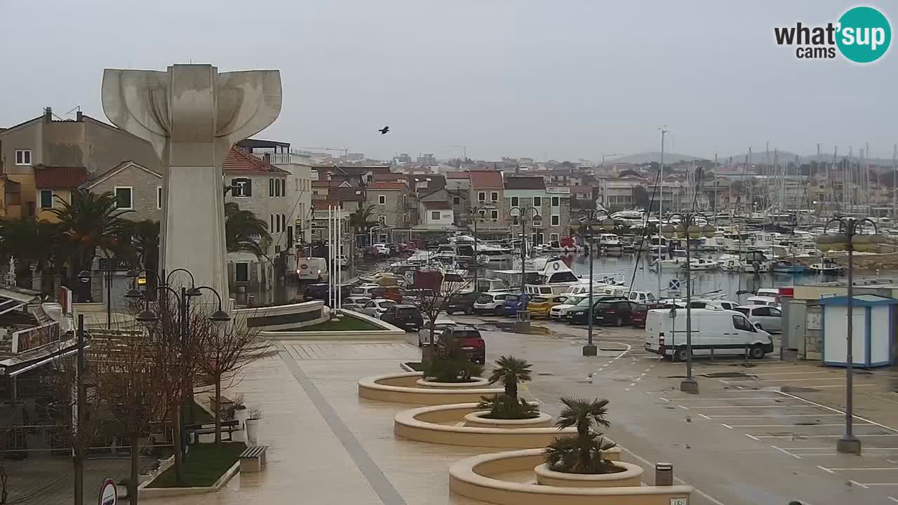 Vodice Live webcam – marina and  seafront