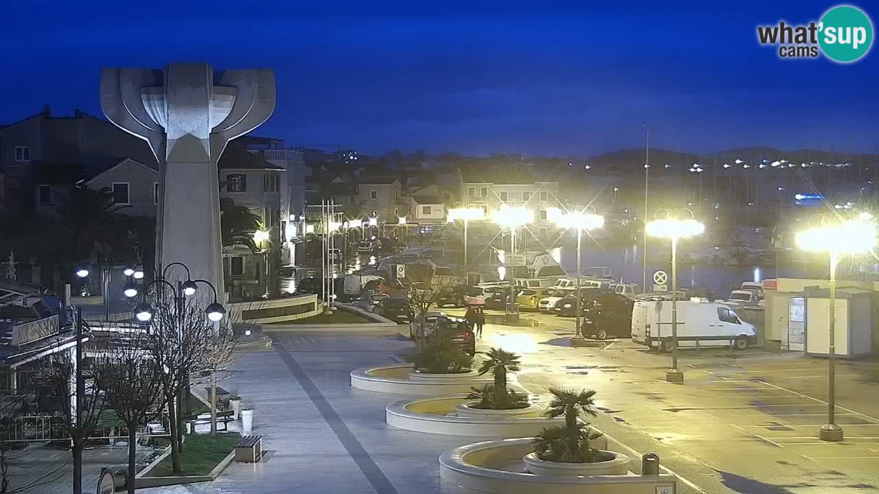 Vodice Live webcam – marina and  seafront