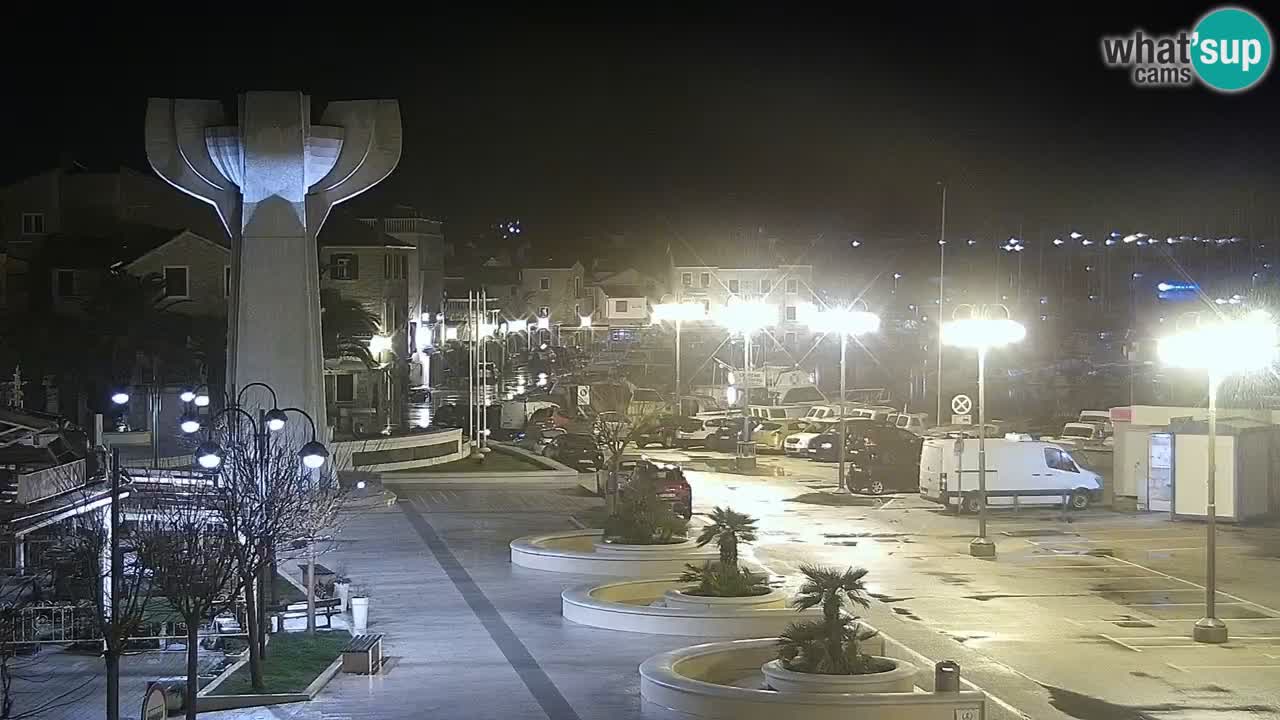 Vodice Live webcam – marina and  seafront