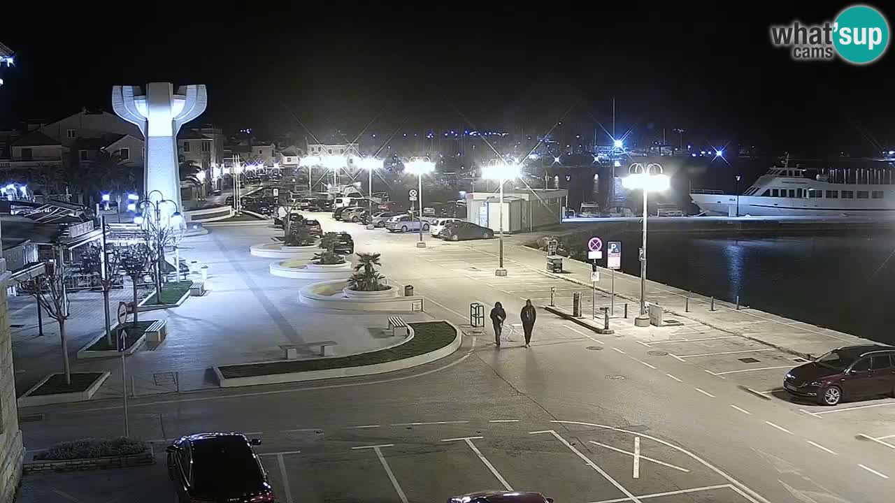 Vodice Live webcam – marina and  seafront