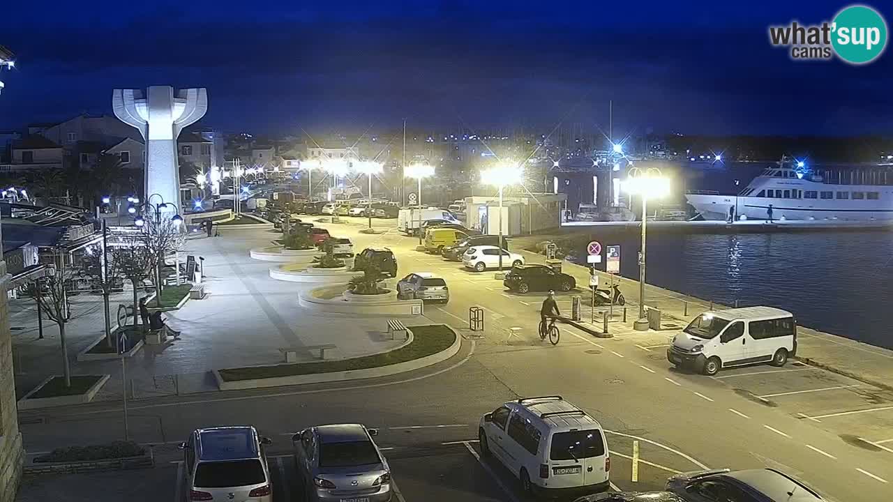 Vodice Live webcam – marina and  seafront