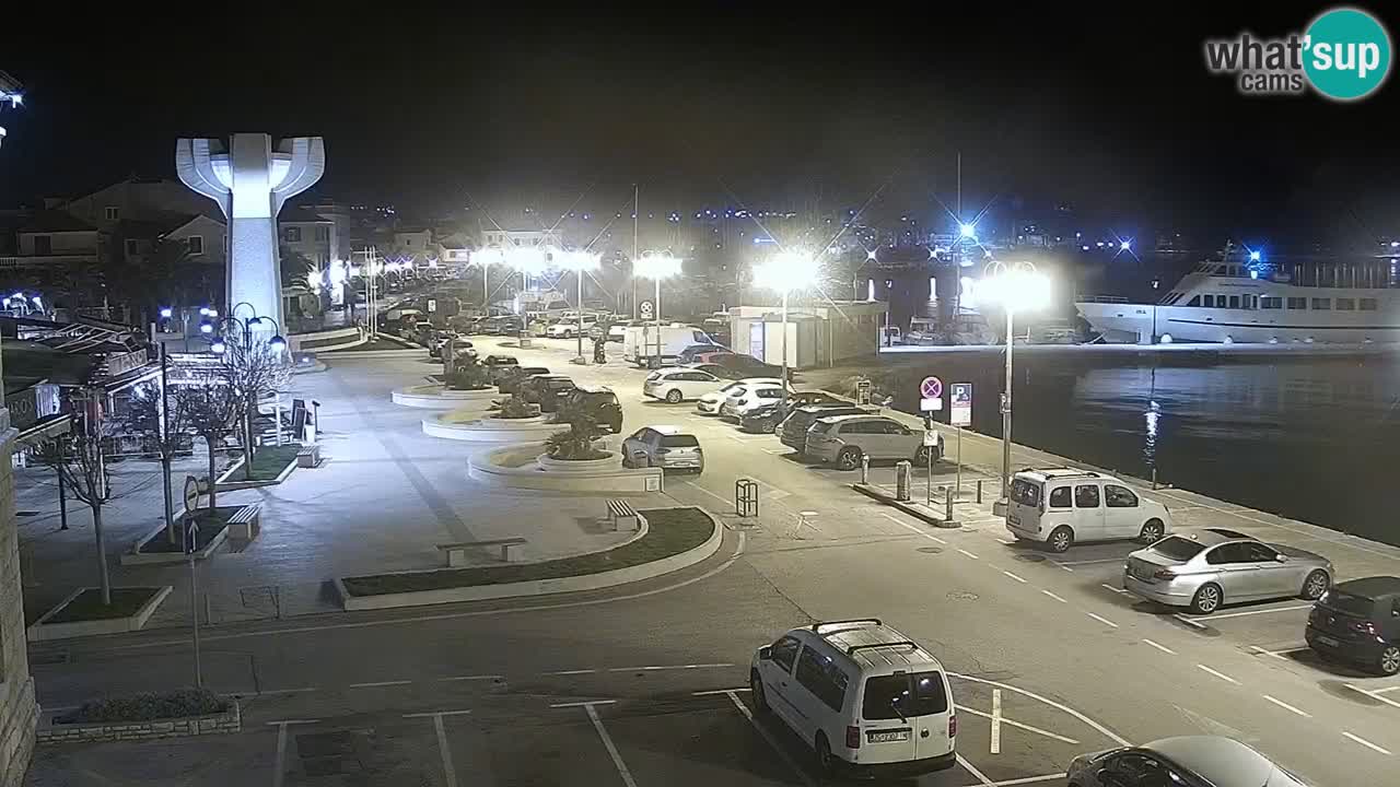 Vodice Live webcam – marina and  seafront
