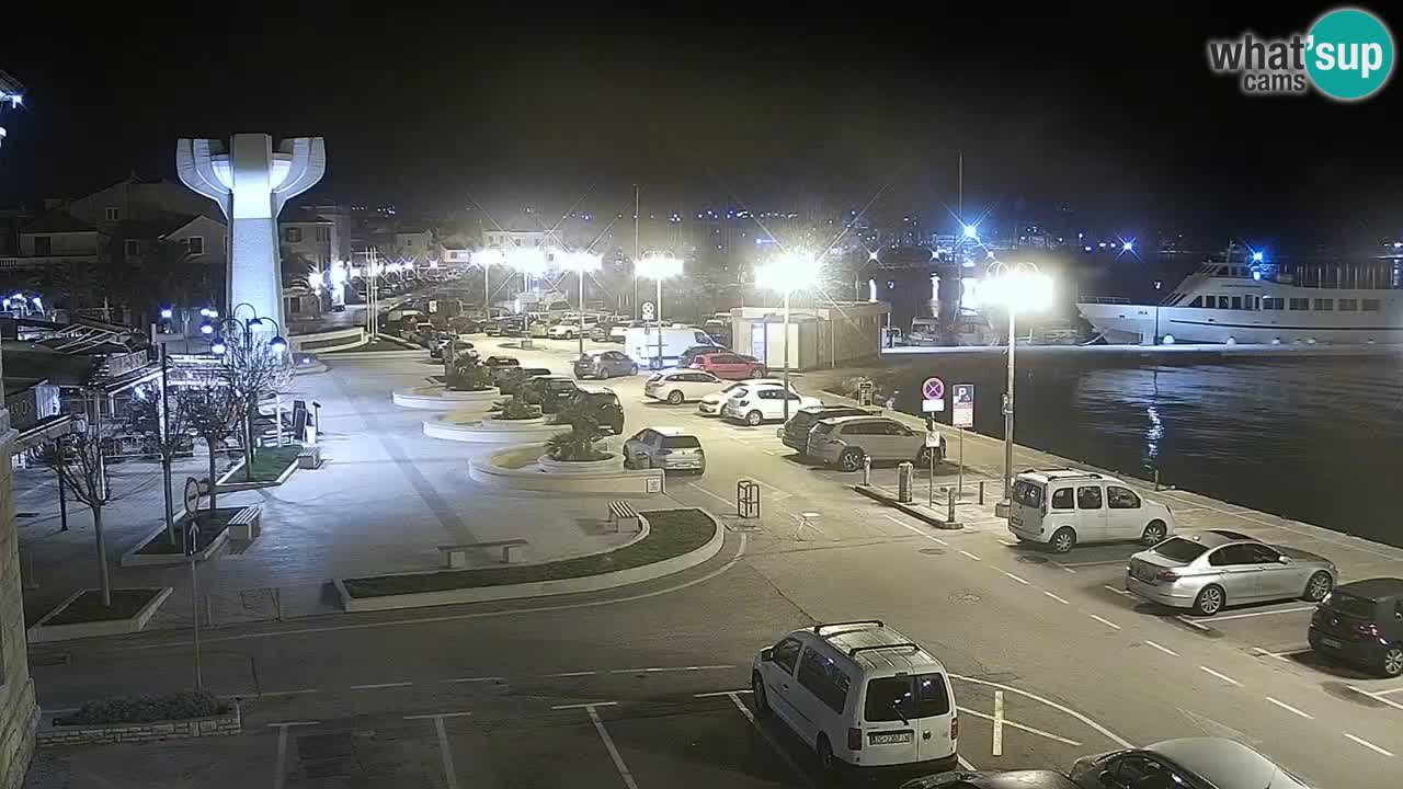 Vodice Live webcam – marina and  seafront