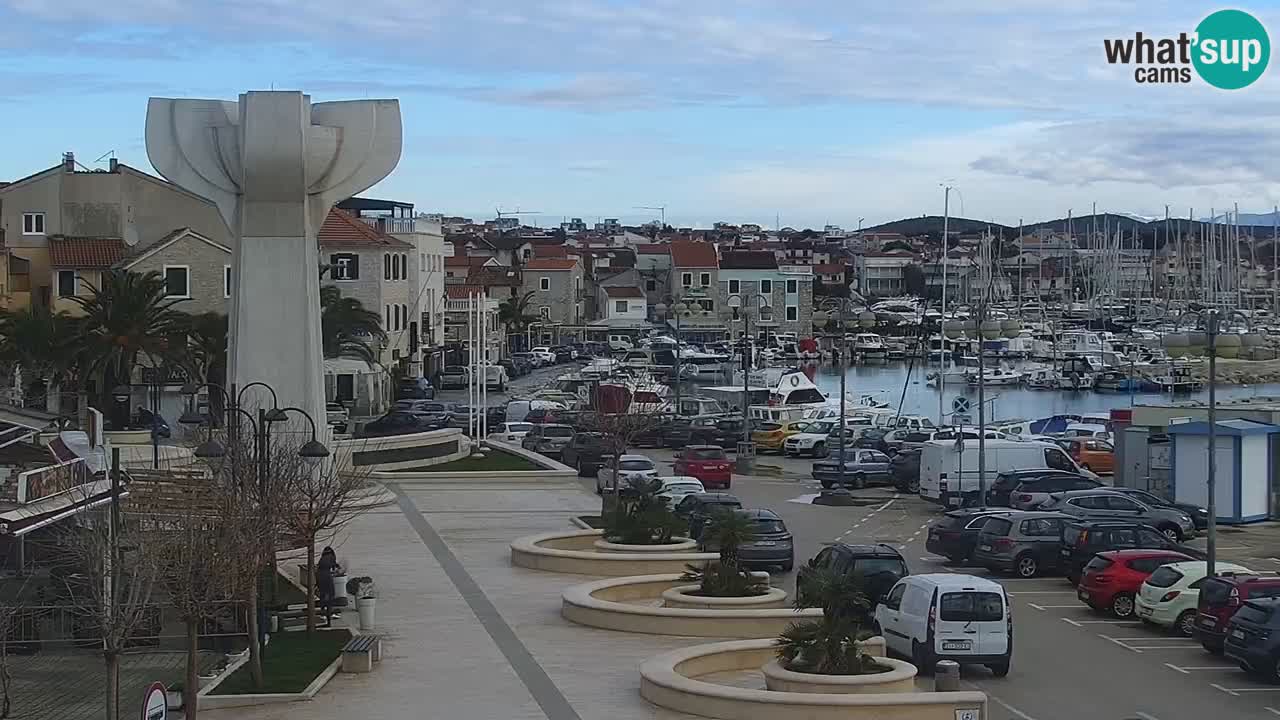 Vodice Live webcam – marina and  seafront