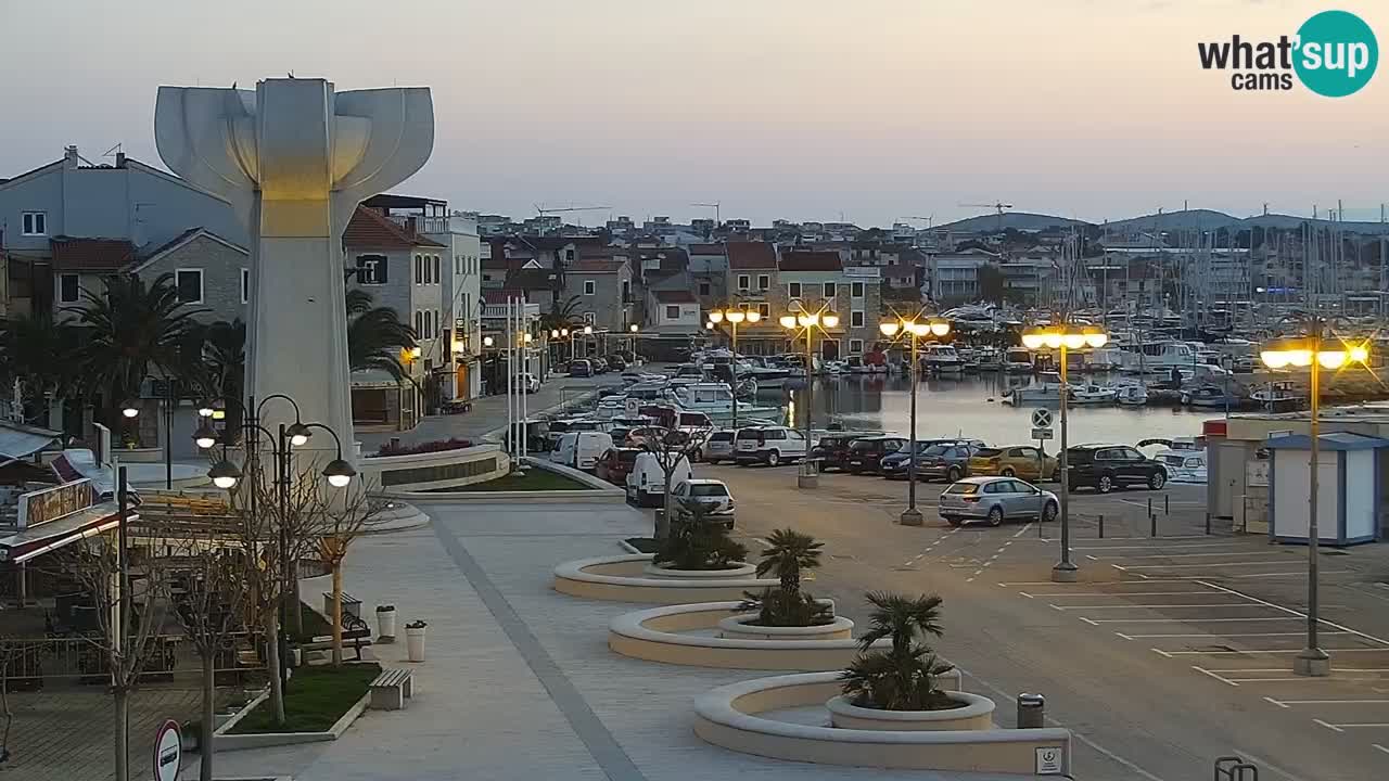 Vodice Live webcam – marina and  seafront