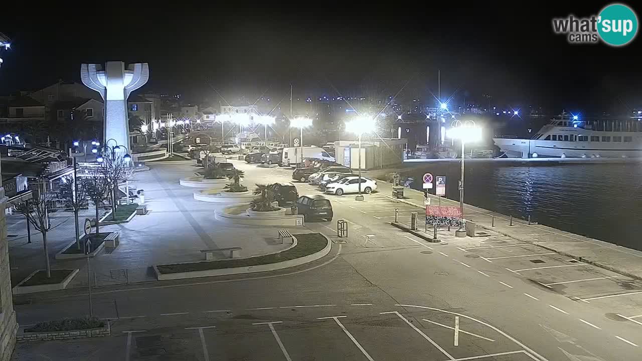 Vodice Live webcam – marina and  seafront