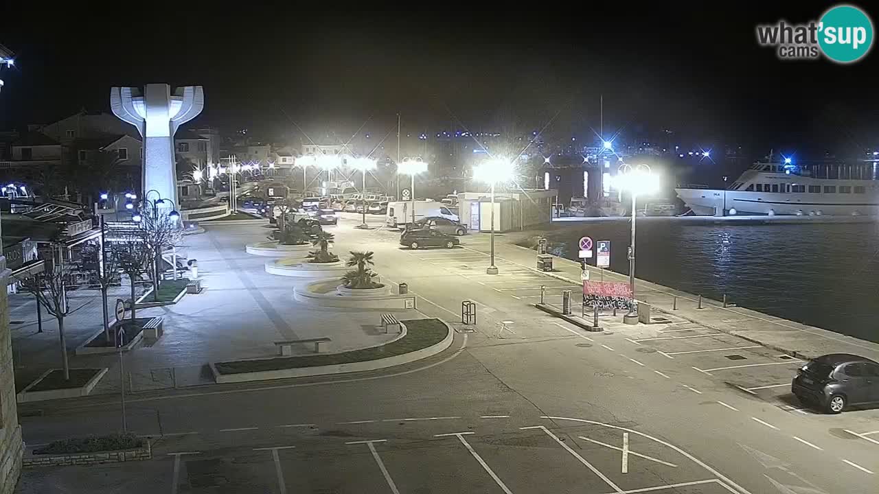Vodice Live webcam – marina and  seafront