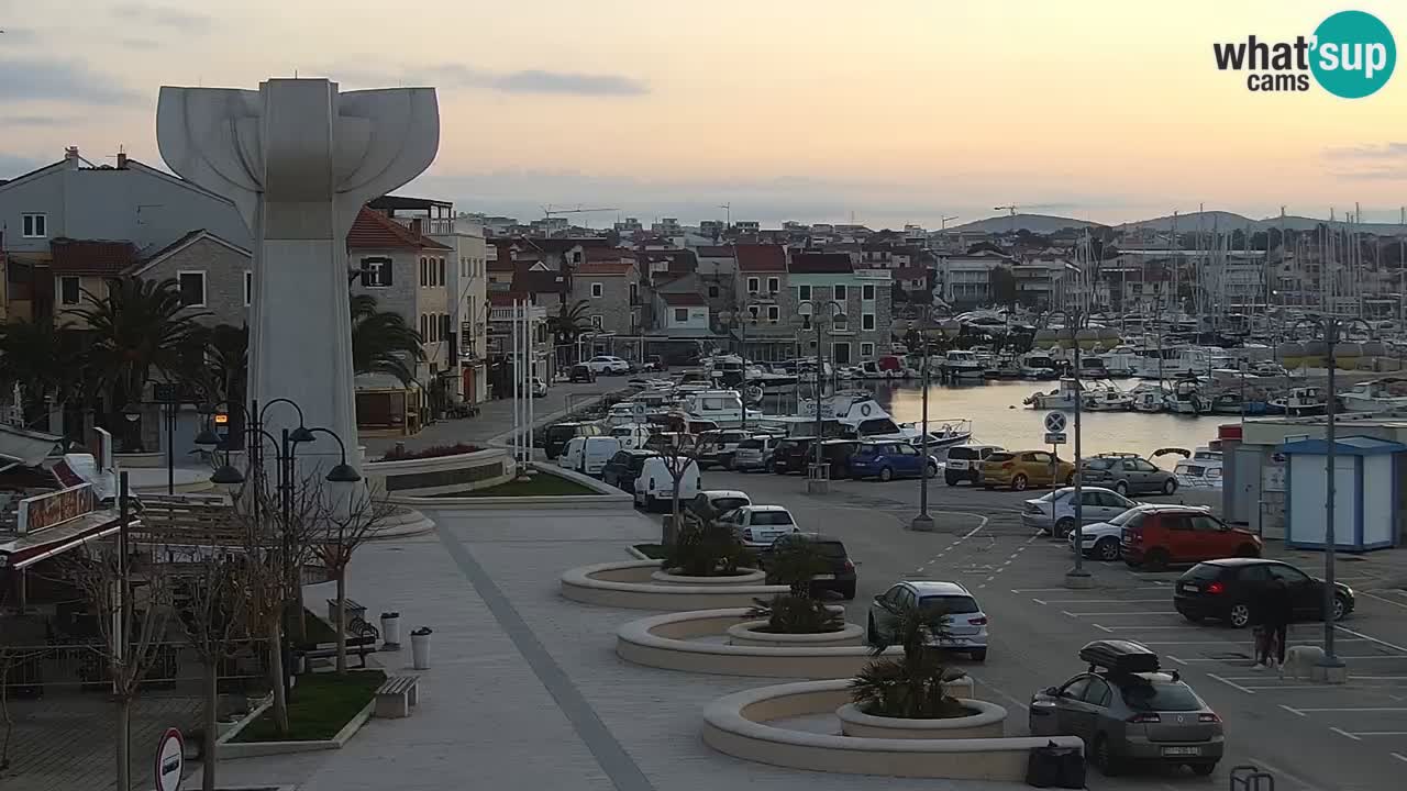 Vodice Live webcam – marina and  seafront