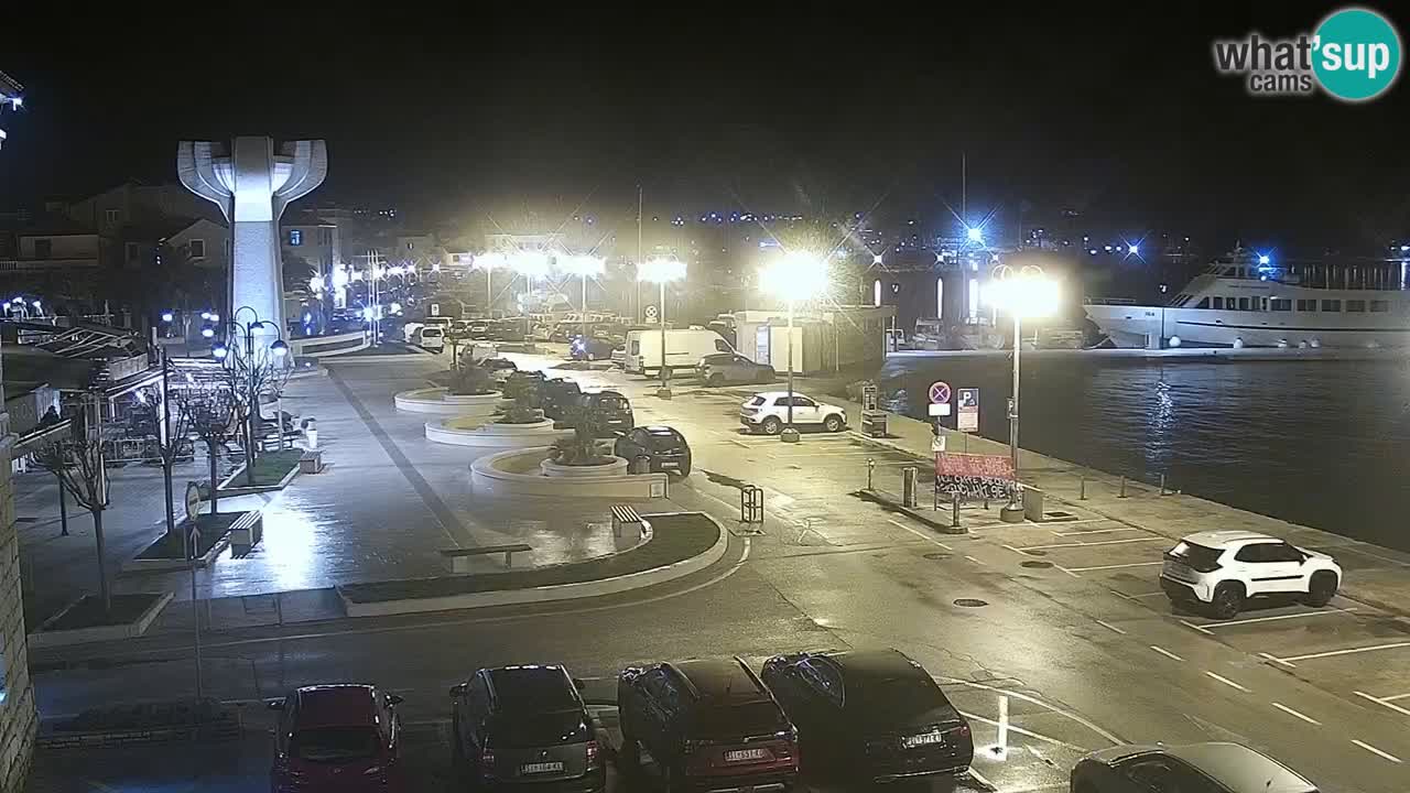 Vodice Live webcam – marina and  seafront