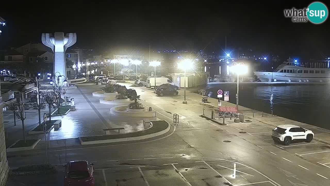 Vodice Live webcam – marina and  seafront