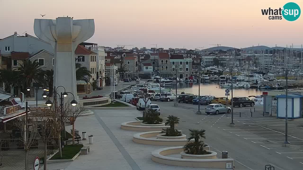Vodice Live webcam – marina and  seafront