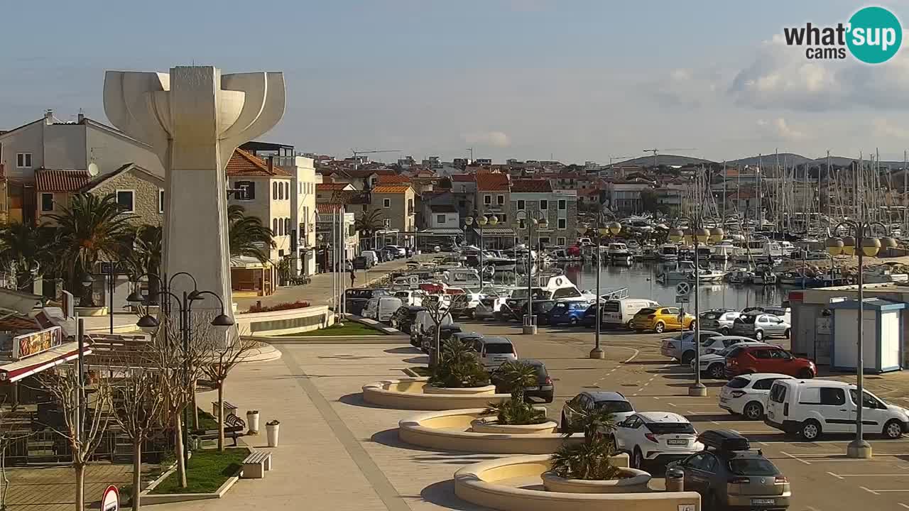 Vodice Live webcam – marina and  seafront