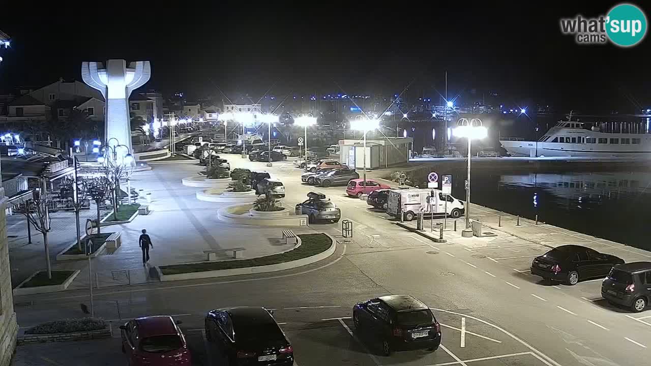 Vodice Live webcam – marina and  seafront