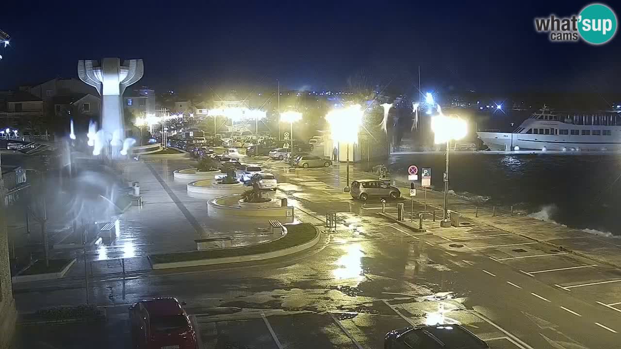 Vodice Live webcam – marina and  seafront