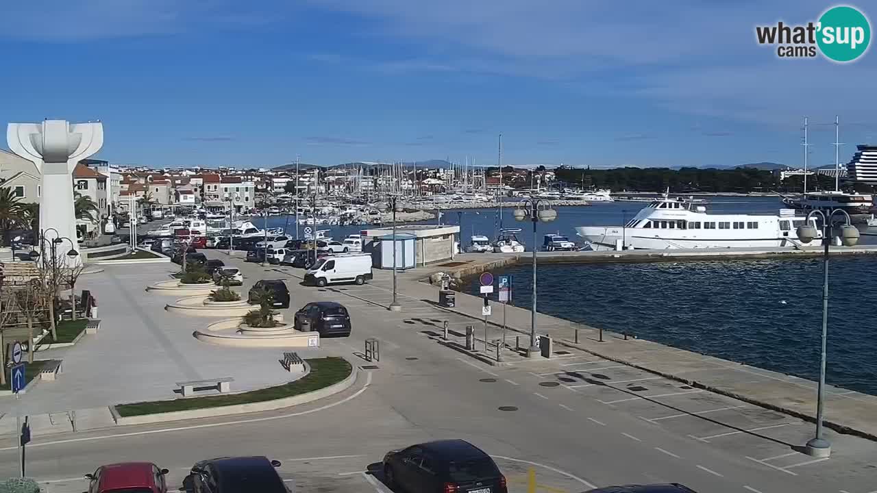 Vodice Live webcam – marina and  seafront