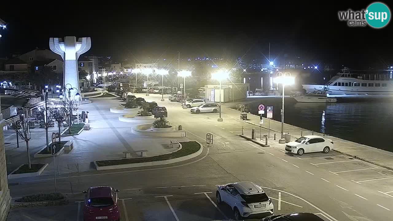 Vodice Live webcam – marina and  seafront