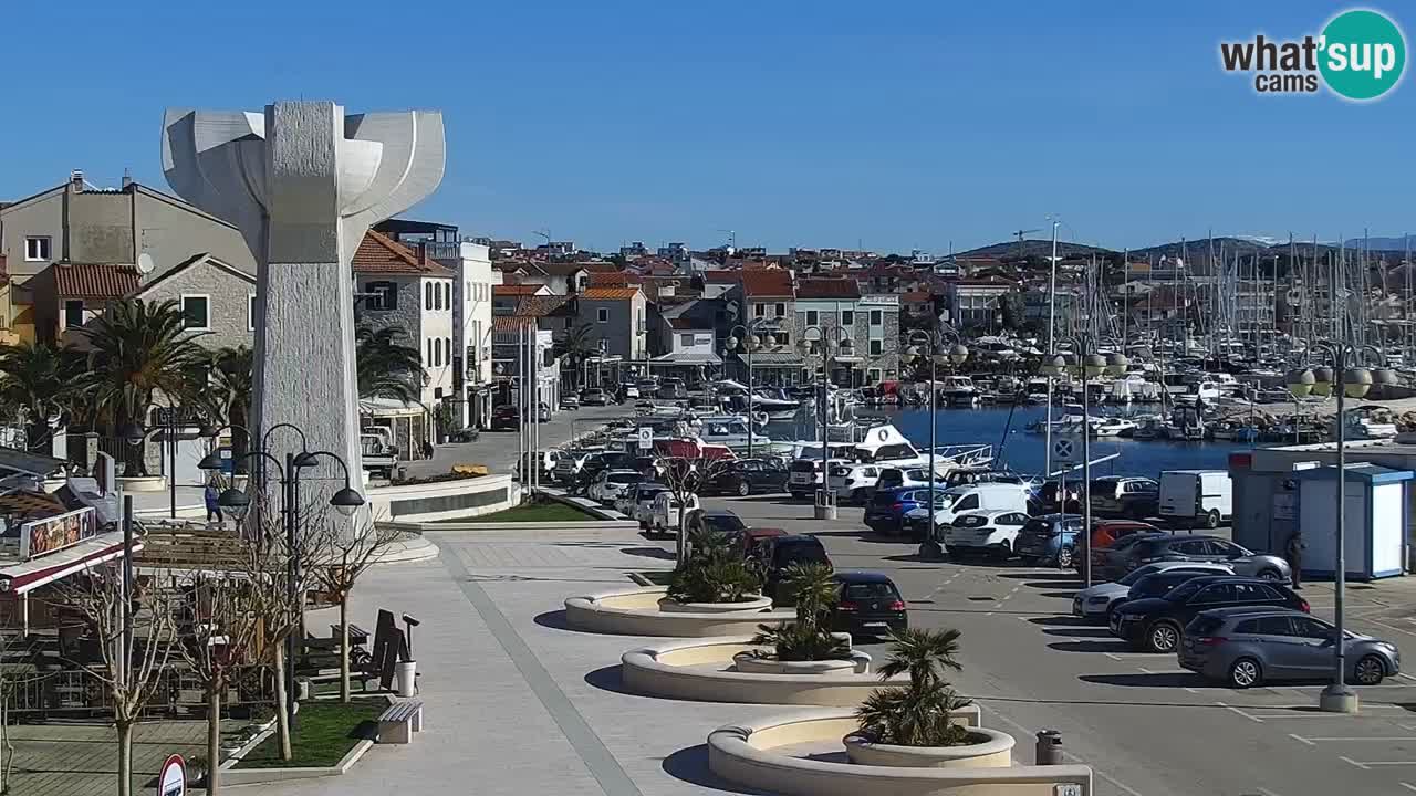 Vodice Live webcam – marina and  seafront