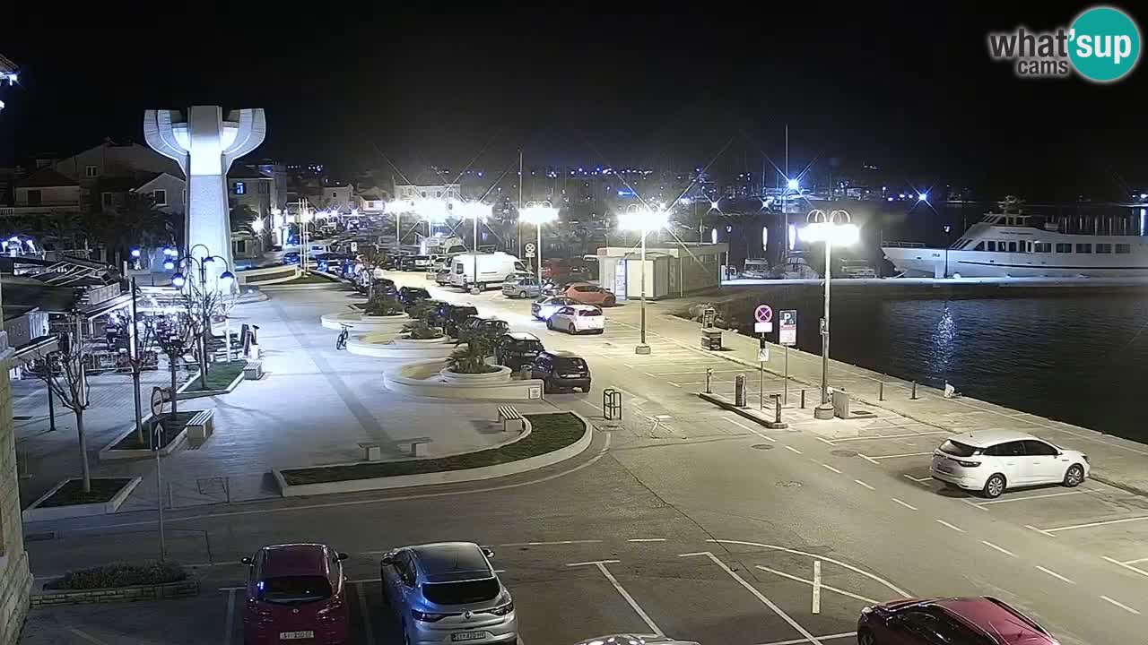 Vodice Live webcam – marina and  seafront