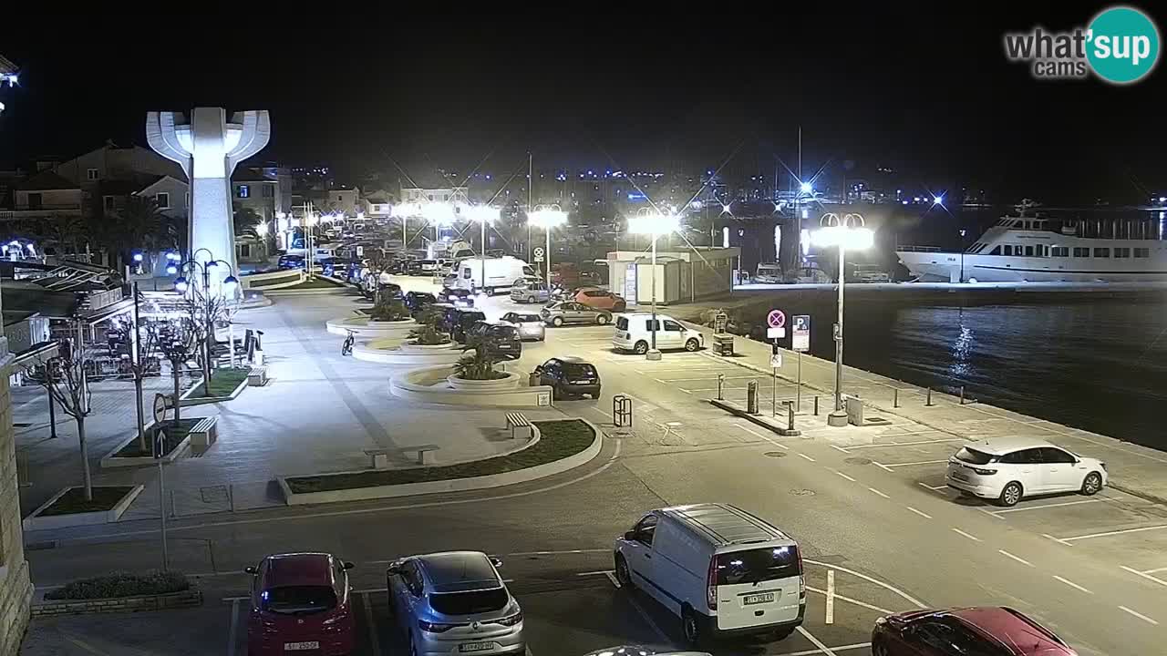 Vodice Live webcam – marina and  seafront