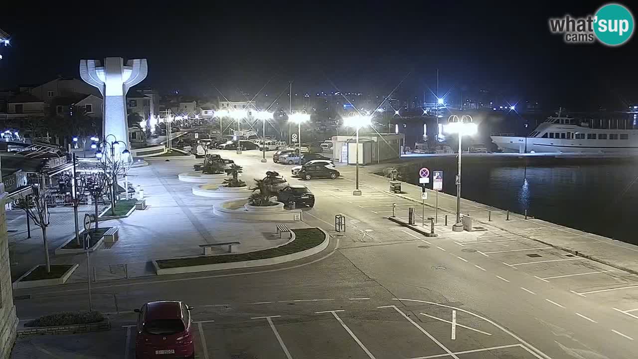 Vodice Live webcam – marina and  seafront