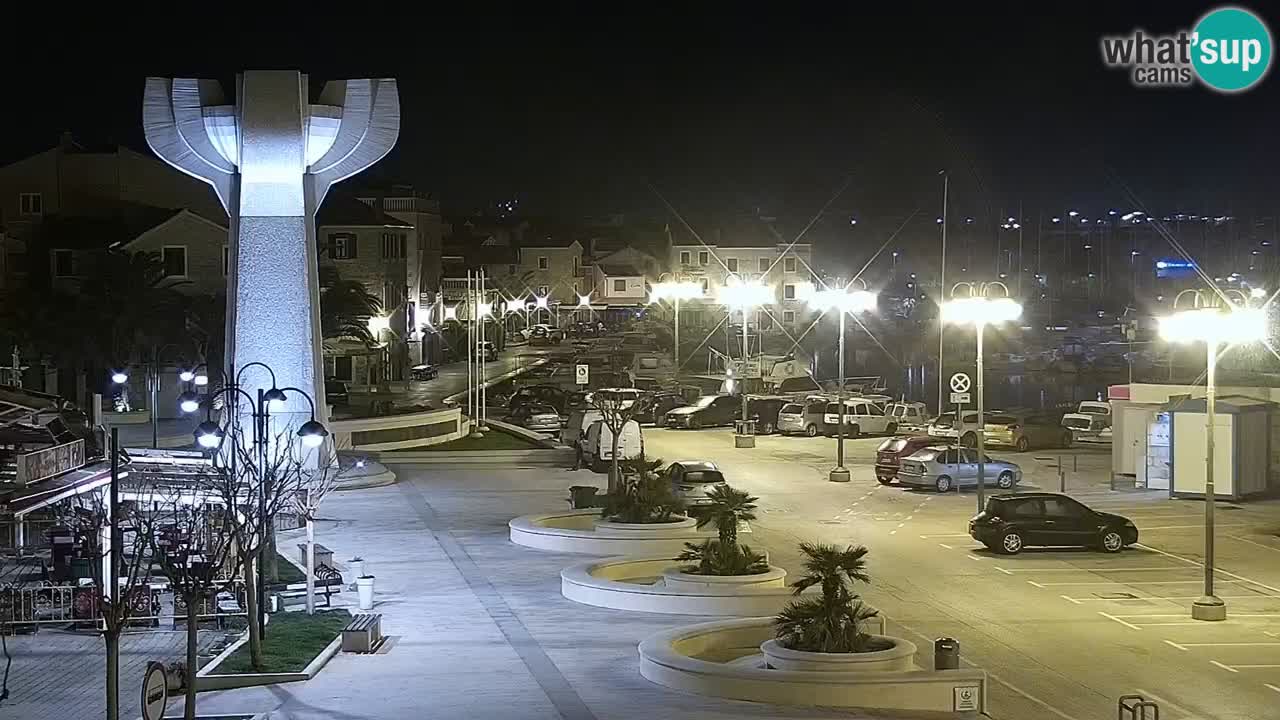 Vodice Live webcam – marina and  seafront
