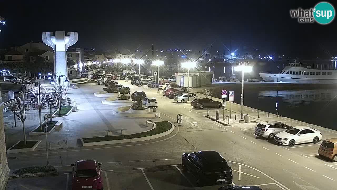 Vodice Live webcam – marina and  seafront