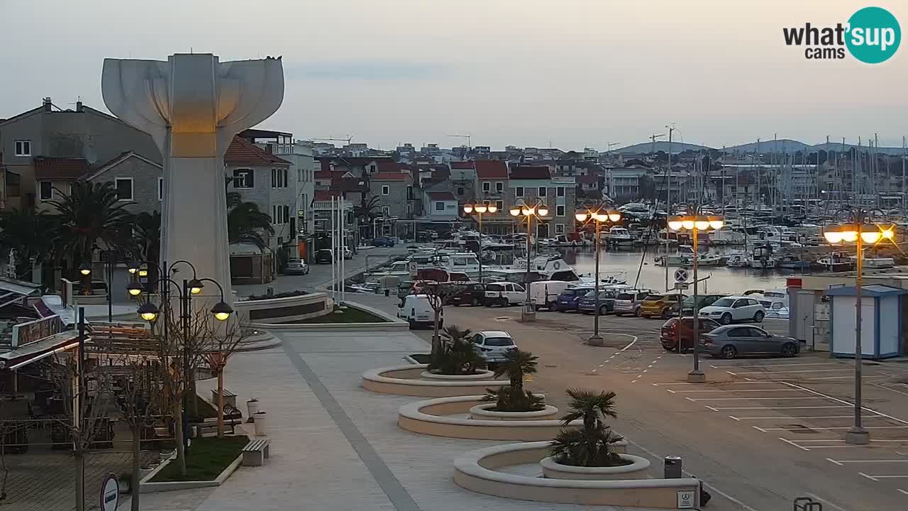 Vodice Live webcam – marina and  seafront