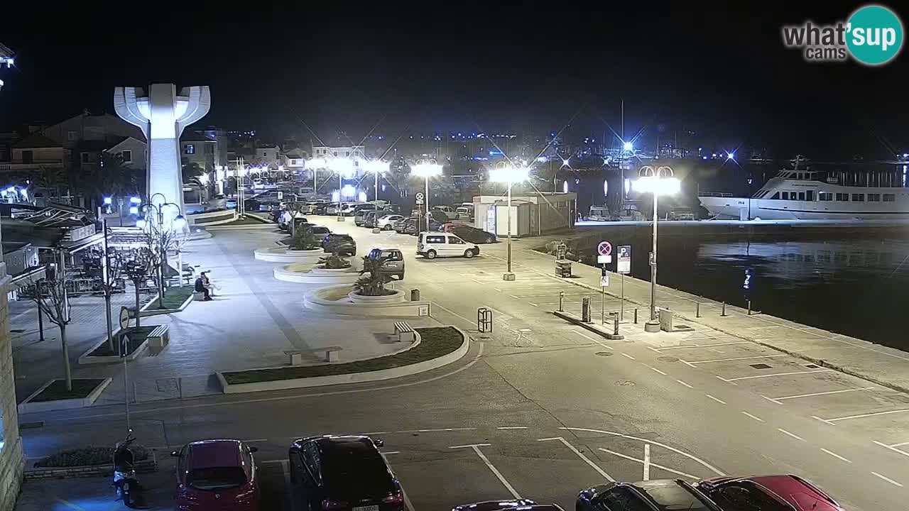 Vodice Live webcam – marina and  seafront