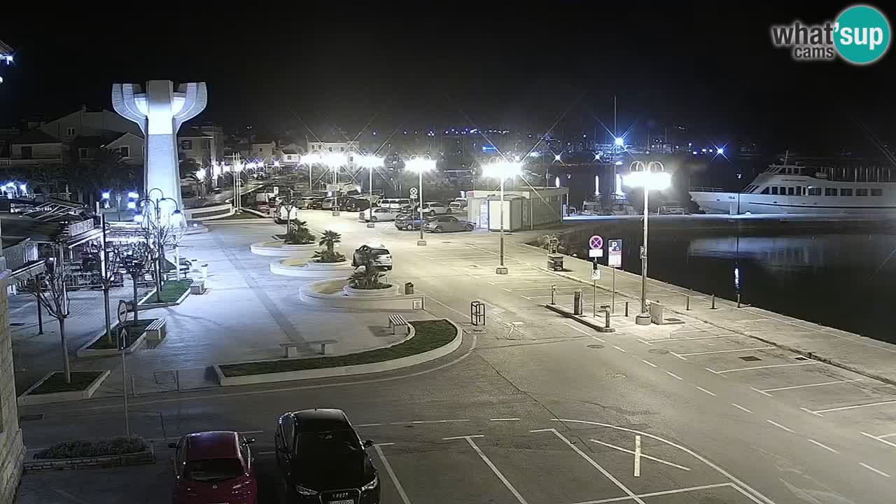 Vodice Live webcam – marina and  seafront
