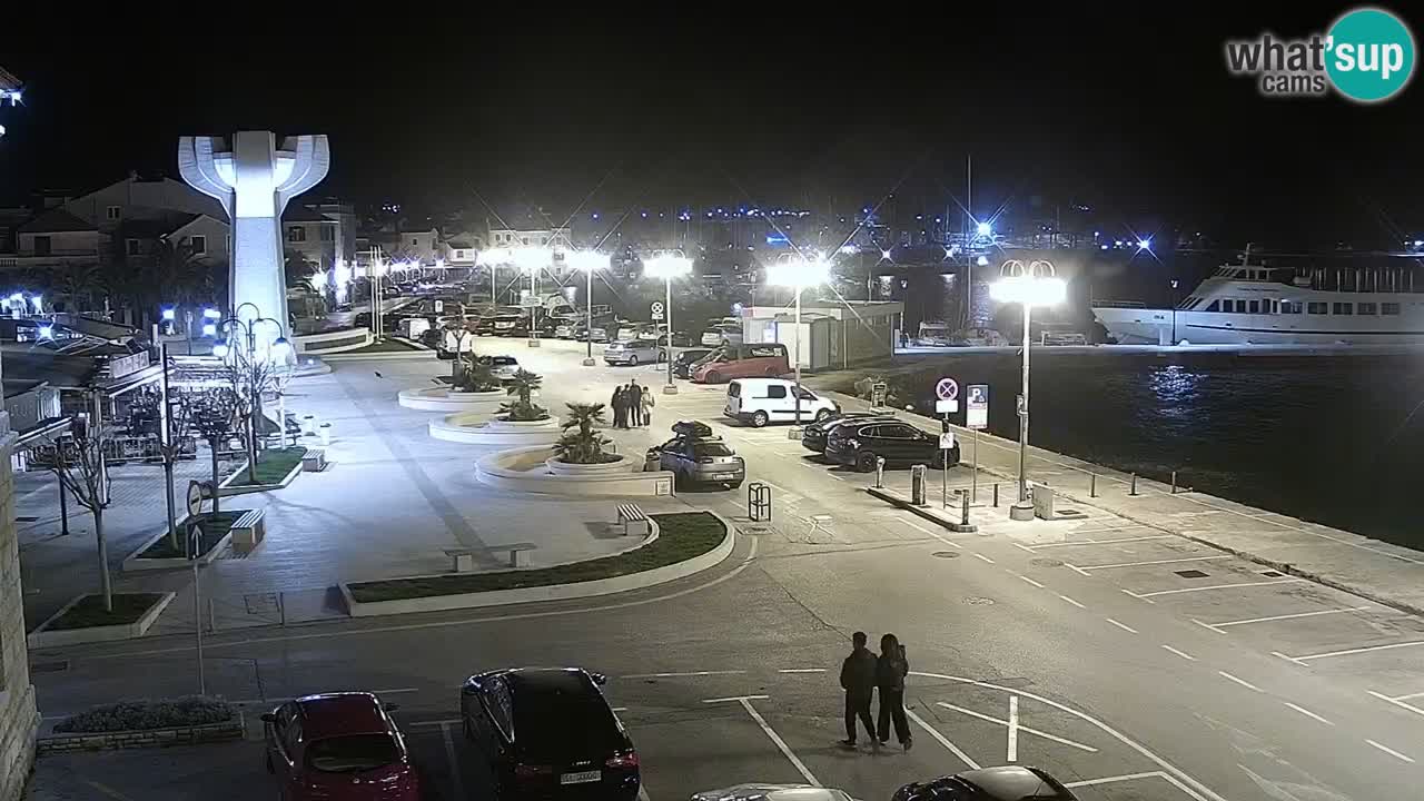 Vodice Live webcam – marina and  seafront