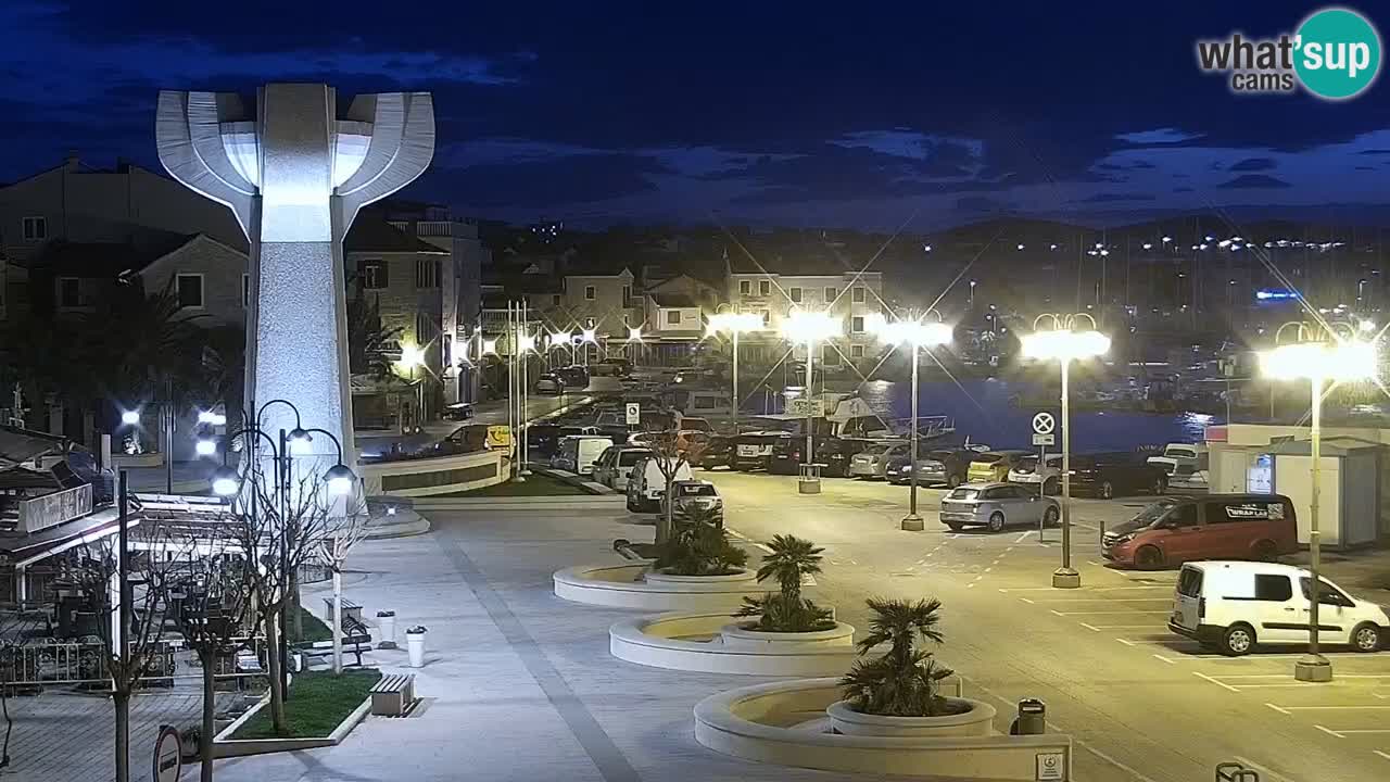 Vodice Live webcam – marina and  seafront