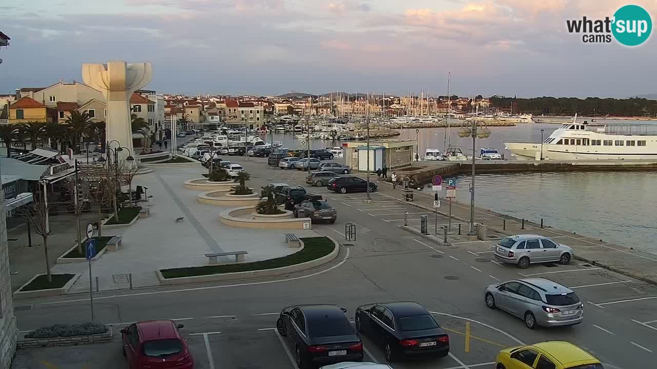 Vodice Live webcam – marina and  seafront