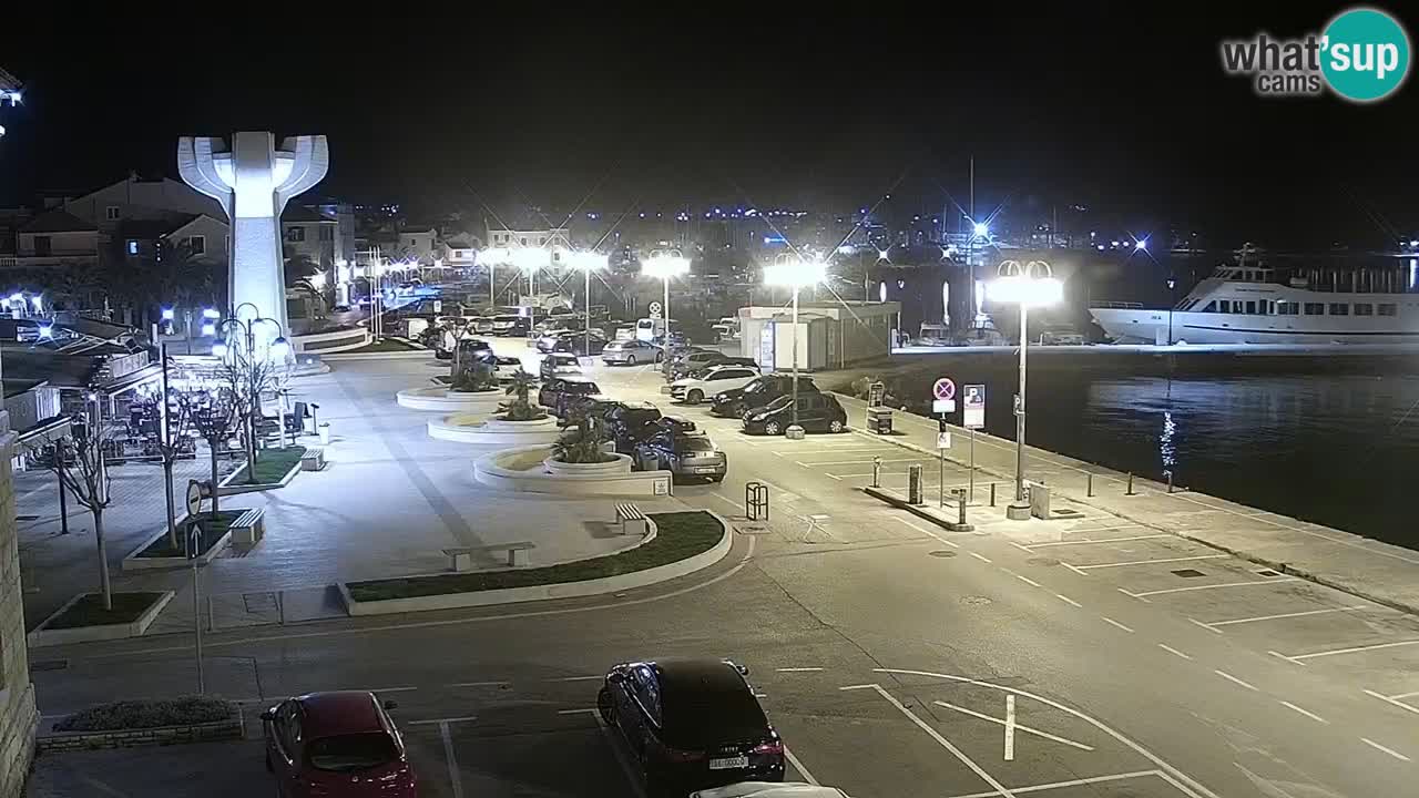 Vodice Live webcam – marina and  seafront