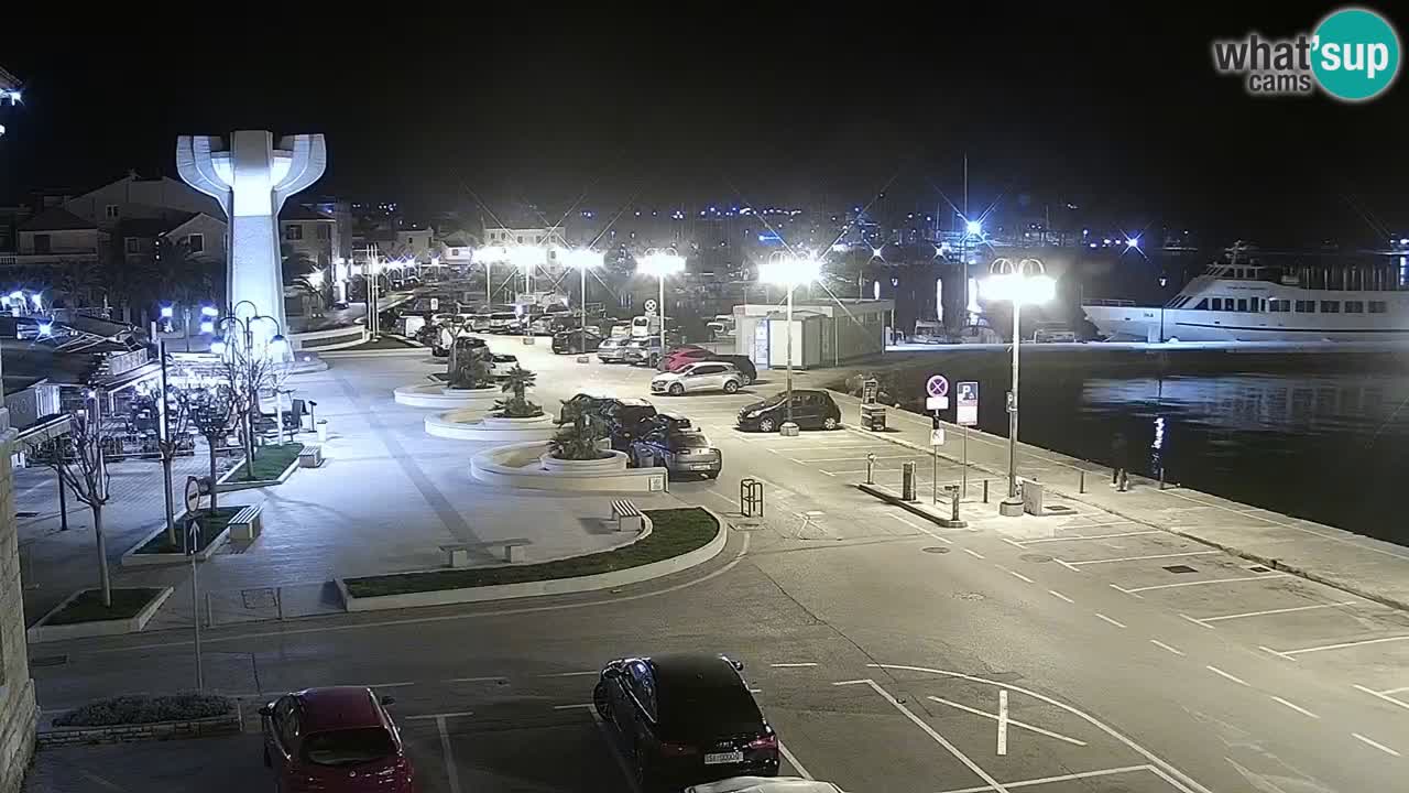 Vodice Live webcam – marina and  seafront